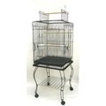 Yml YML 600HAS Open Top Parrot Cage with Stand in Antique Silver 600HAS